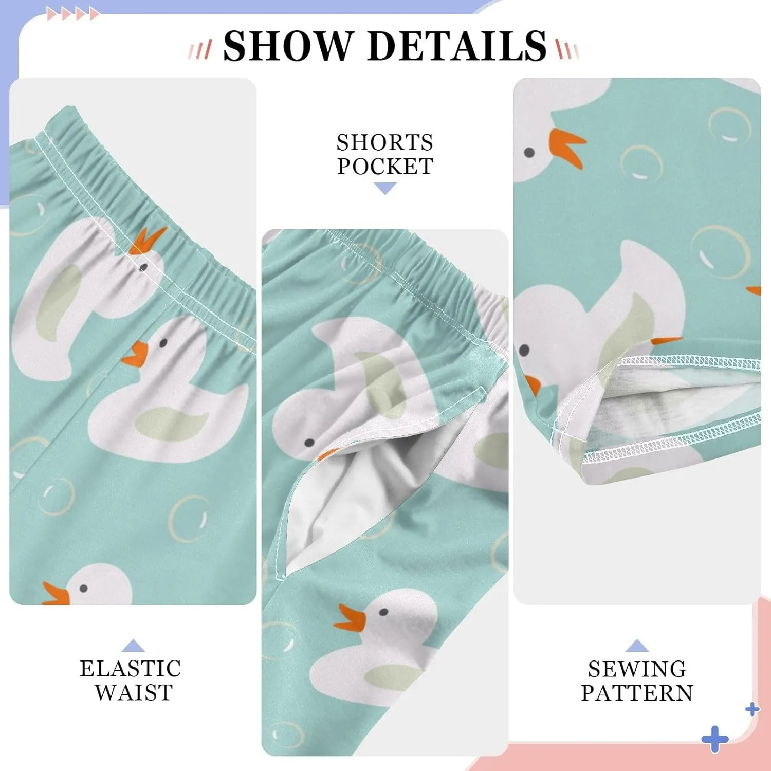 visesunny Boys' Pants Cute Animal Pattern Jogger Sweatpants Elastic Waist Long Bottoms Trousers with Two Pockets S-XL