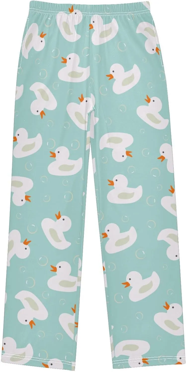 visesunny Boys' Pants Cute Animal Pattern Jogger Sweatpants Elastic Waist Long Bottoms Trousers with Two Pockets S-XL