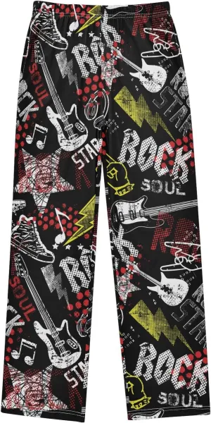 visesunny Boys' Pants Cute Pattern Print Jogger Pants Elastic Waist Long Bottoms Trousers with Two Pockets Size S-XL