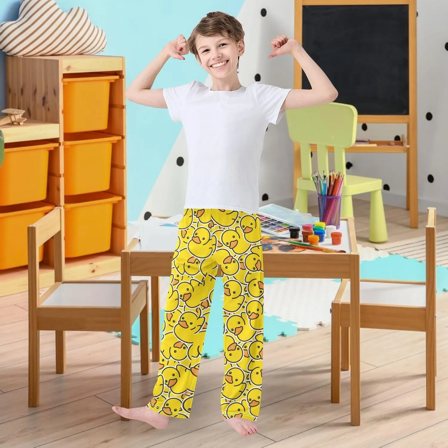 visesunny Boys' Pants Funny Pattern Jogger Pants Elastic Waist Long Bottoms Trousers Loungewear with Two Pockets S-XL