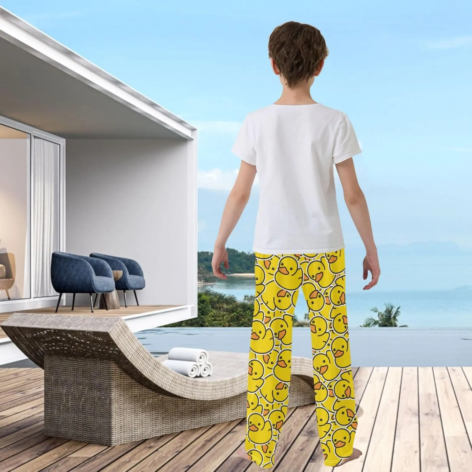 visesunny Boys' Pants Funny Pattern Jogger Pants Elastic Waist Long Bottoms Trousers Loungewear with Two Pockets S-XL