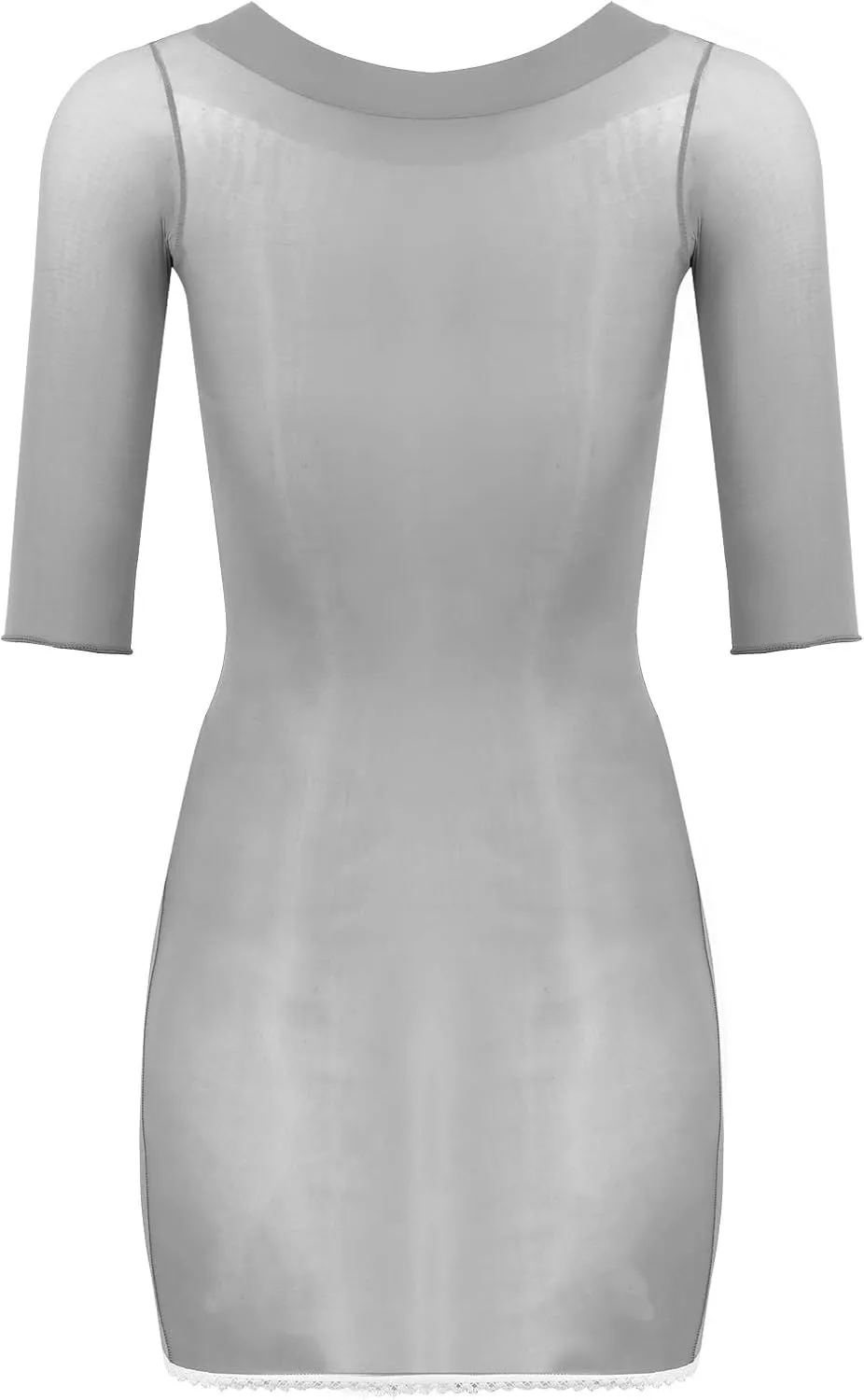 Vxuxlje Women's Mesh Transparent Mini Dress Evening Night Club Party Bodycon Pencil Dresses