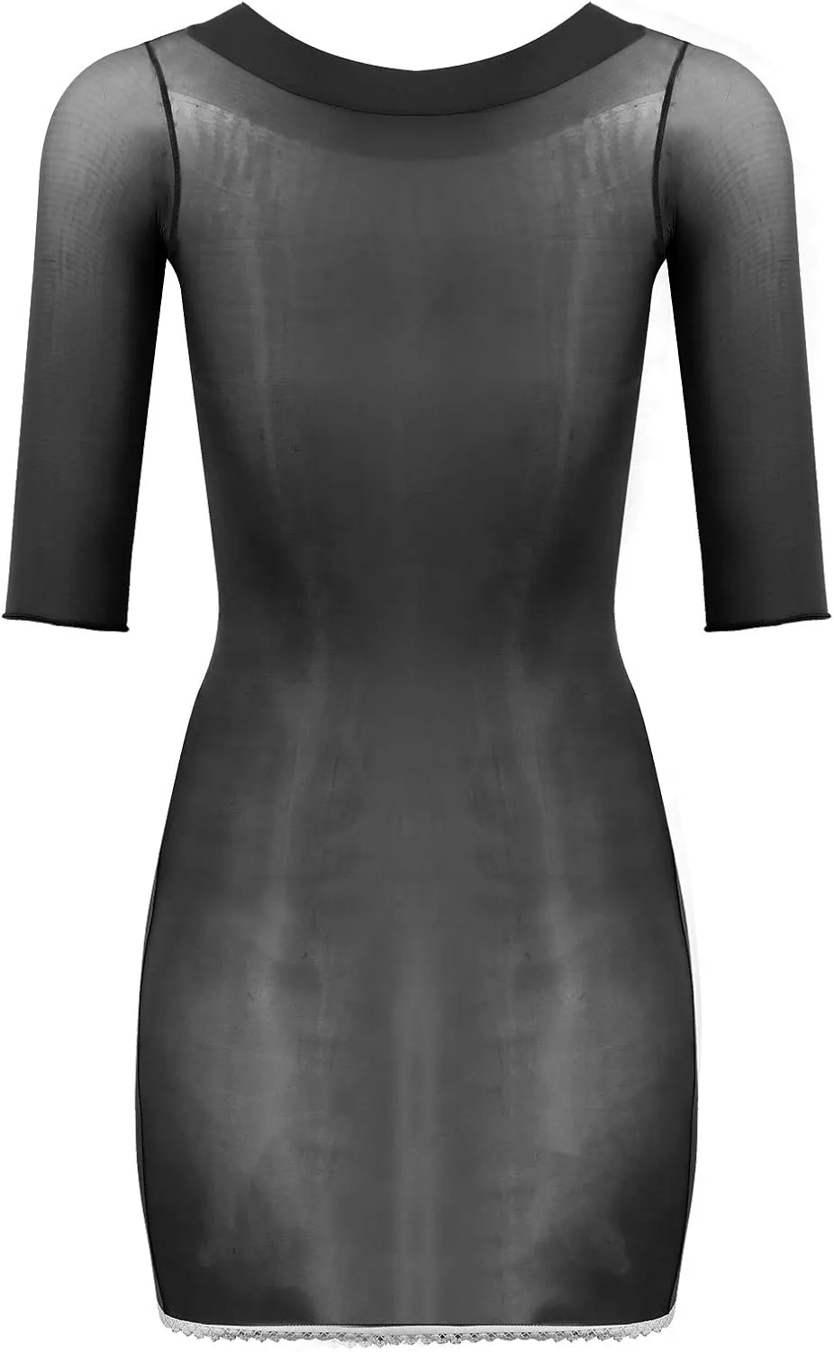 Vxuxlje Women's Mesh Transparent Mini Dress Evening Night Club Party Bodycon Pencil Dresses