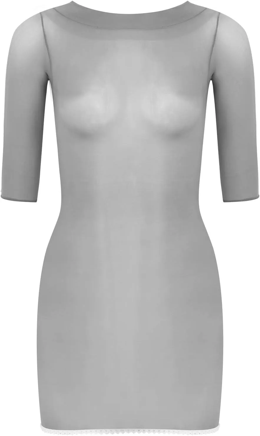 Vxuxlje Women's Mesh Transparent Mini Dress Evening Night Club Party Bodycon Pencil Dresses
