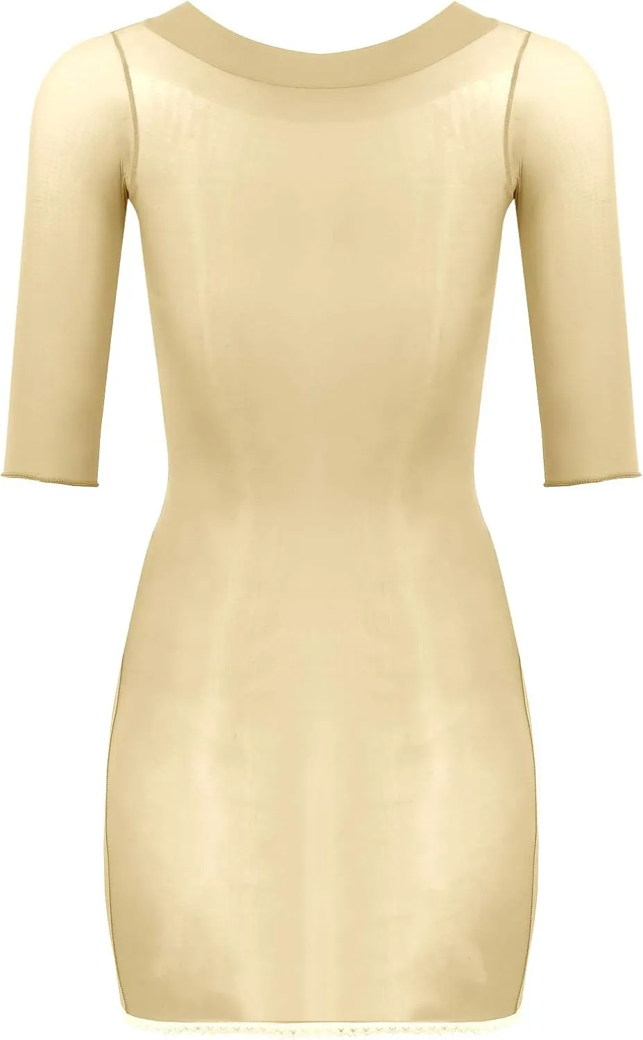 Vxuxlje Women's Mesh Transparent Mini Dress Evening Night Club Party Bodycon Pencil Dresses