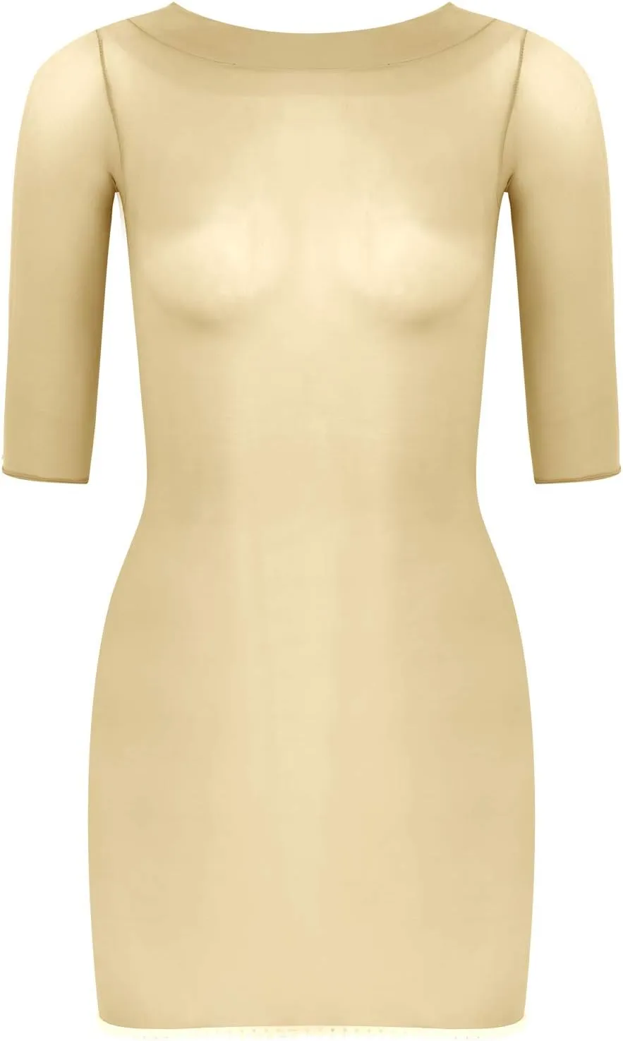 Vxuxlje Women's Mesh Transparent Mini Dress Evening Night Club Party Bodycon Pencil Dresses
