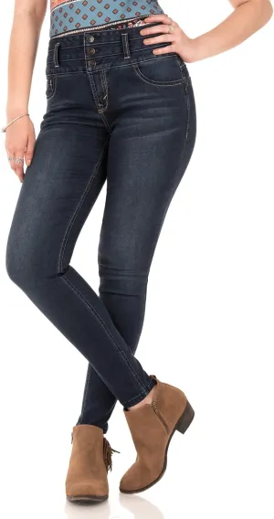 WallFlower Women's Juniors Instasoft High-Rise Sassy Skinny Jeans (Standard and Plus)