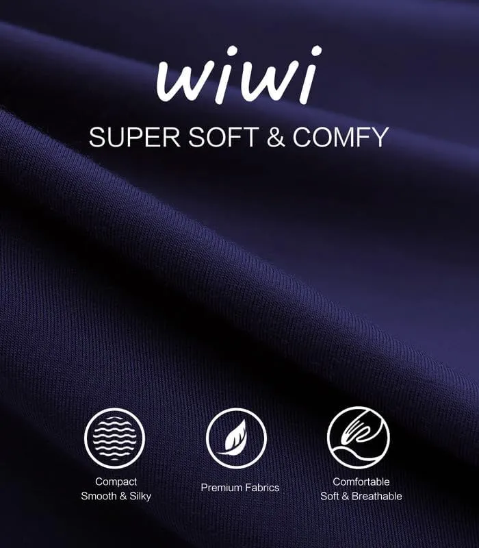 WiWi Men's Pajamas Set Lightweight Sleepwear Long-Sleeved Sleep Shirt and Long Pants Lounge Sets-Viscose from Bamboo S-XXL