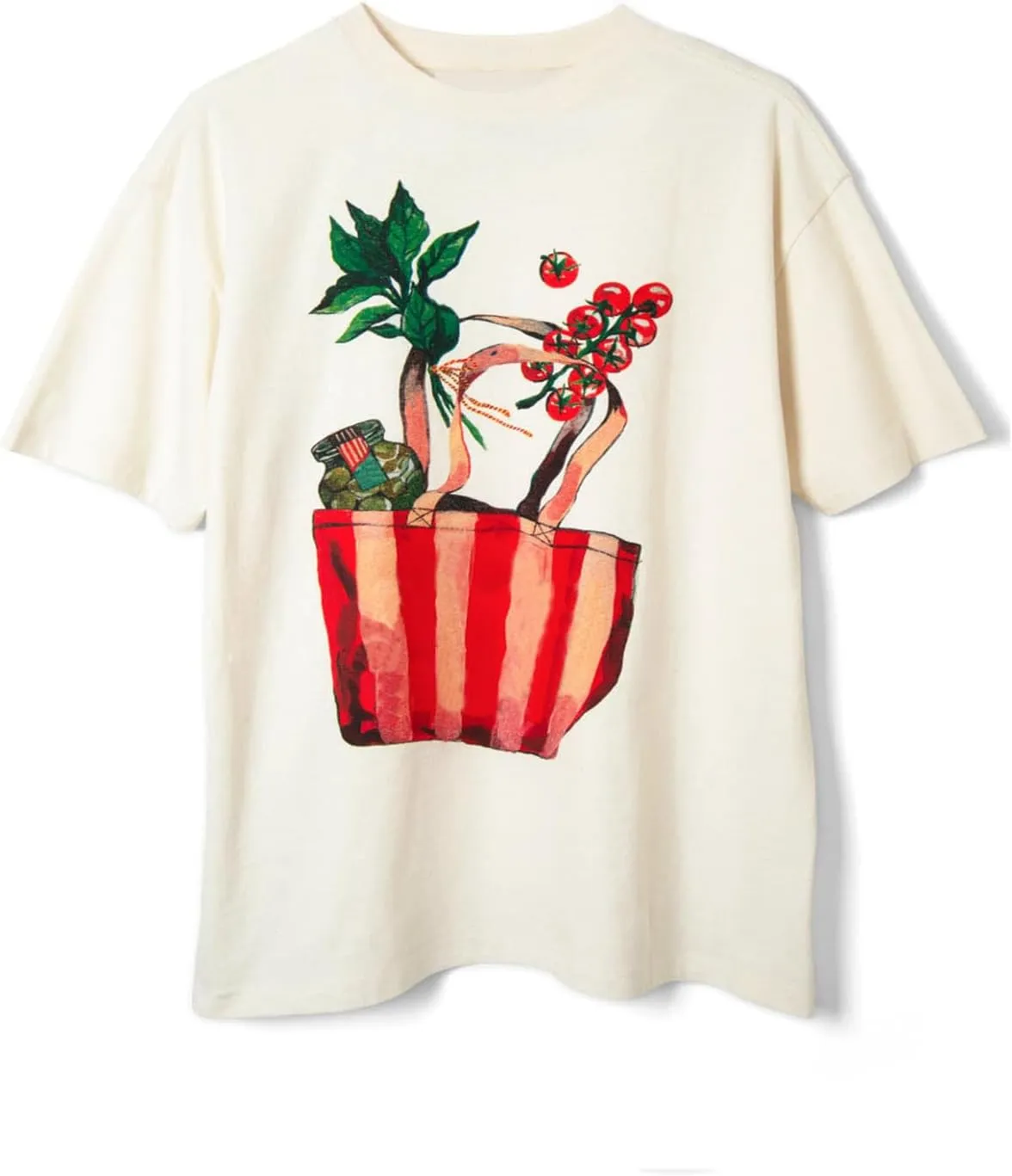 Women Oversized Graphic Tee Y2k Fruit Print Short Sleeve Crewneck T Shirt Aesthetic Loose Fit Top Summer Streetwear