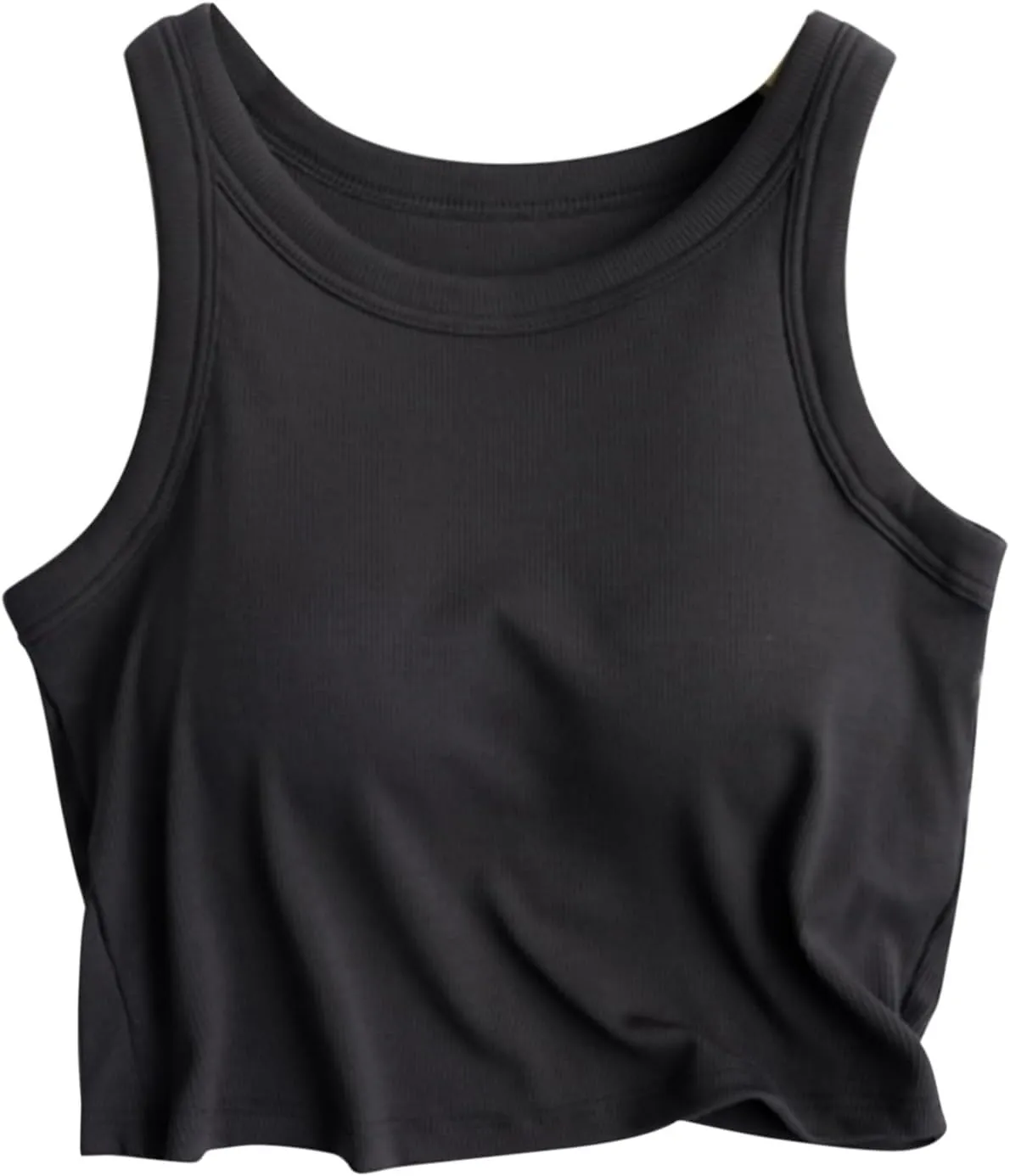 Women Tank Tops Shelf Bra Summer Cotton Basic Padded Yoga Rib Camisoles for Casual Workout Outfits Undershirts Cami