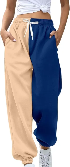 Womens Cargo Sweatpants Joggers Pants Workout High Waisted Yoga Pants with Pockets Lounge Trousers