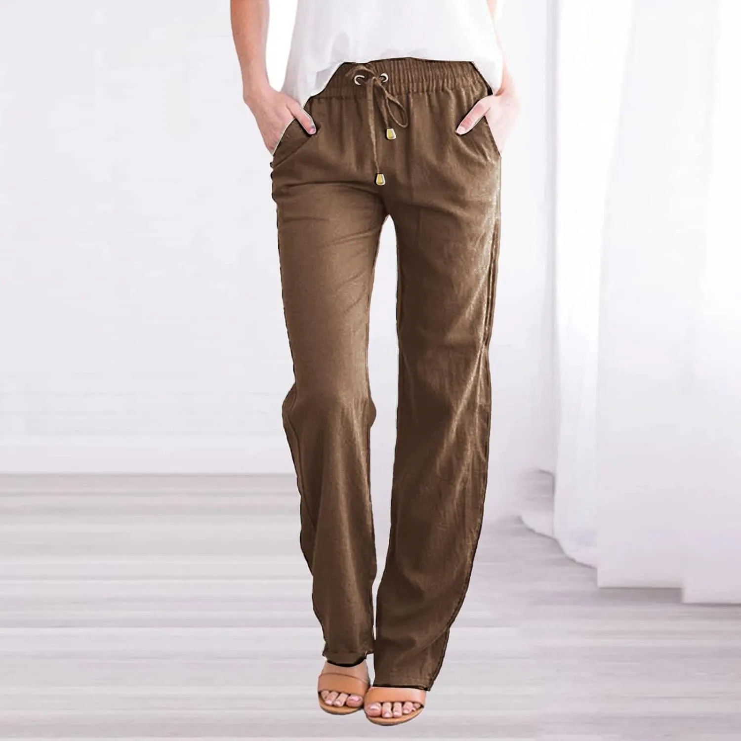Womens Cargo Sweatpants Winter Low Beach Leggings with Pockets Water Resistant Water Resistant