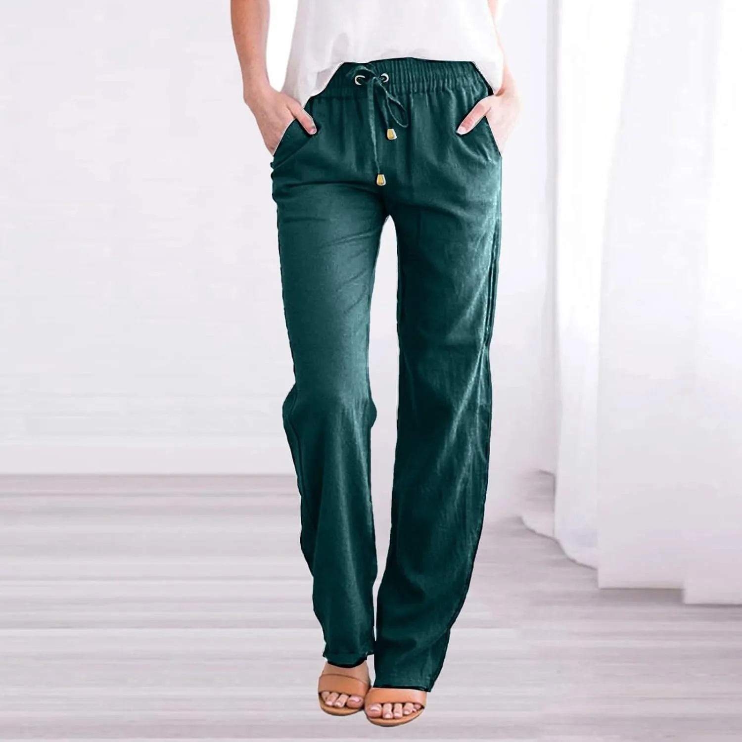 Womens Cargo Sweatpants Winter Low Beach Leggings with Pockets Water Resistant Water Resistant