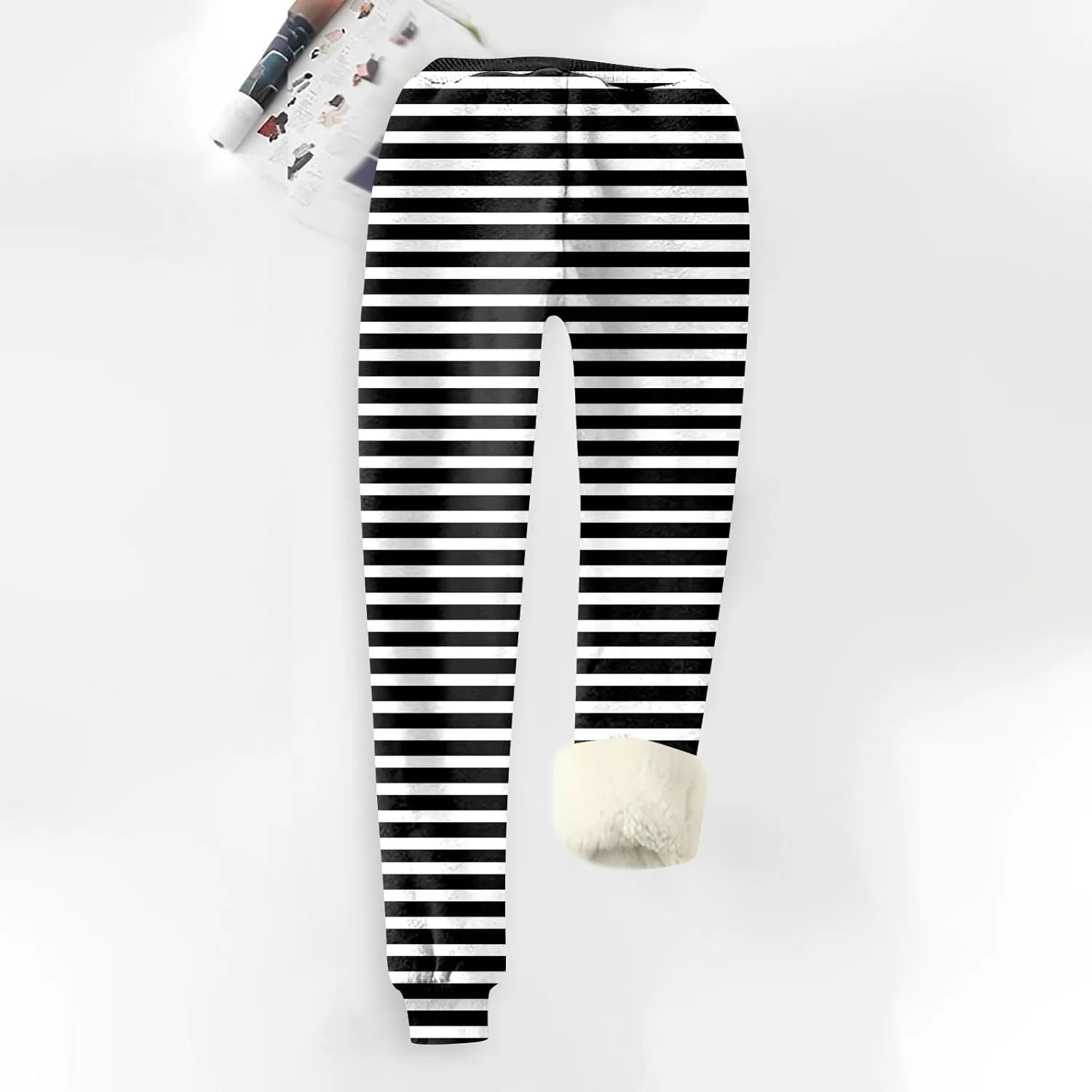 Womens Fleece Sweatpants with Pockets Winter Warm Sherpa Lined Athletic Joggers Pants with Pockets Track Open Bottom
