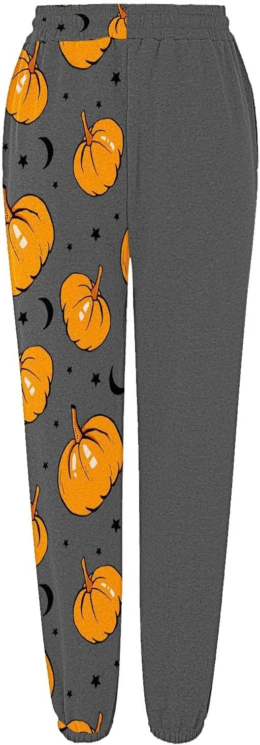 Womens Halloween Elastic Waist Pants Workout High Waisted Yoga Pants with Pockets Casual Pant with Pockets Halloween