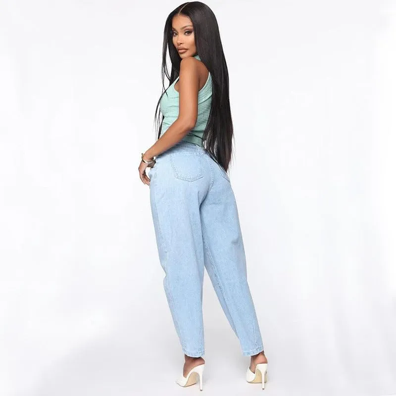 Womens High Waist Jeans Wide Leg Denim Pants Light Blue Trousers for Women Denim Jeans Wide Leg and High Waisted