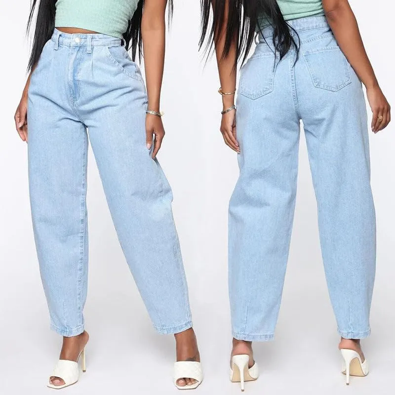 Womens High Waist Jeans Wide Leg Denim Pants Light Blue Trousers for Women Denim Jeans Wide Leg and High Waisted