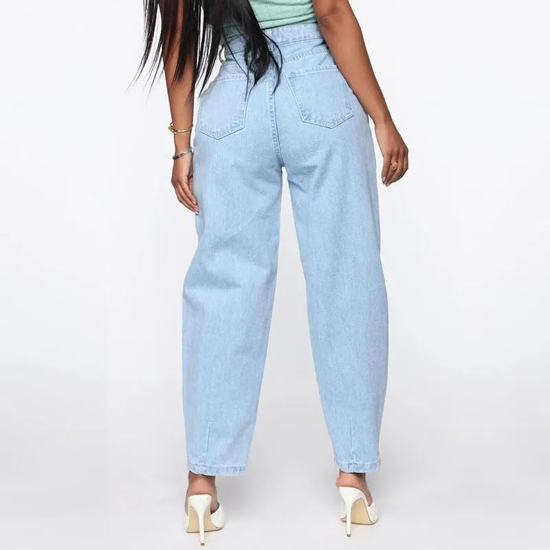 Womens High Waist Jeans Wide Leg Denim Pants Light Blue Trousers for Women Denim Jeans Wide Leg and High Waisted