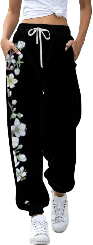 Womens Joggers with Pockets 2024 Pants Workout High Waisted Yoga Pants with Pockets Womens Jogging Leggings Women