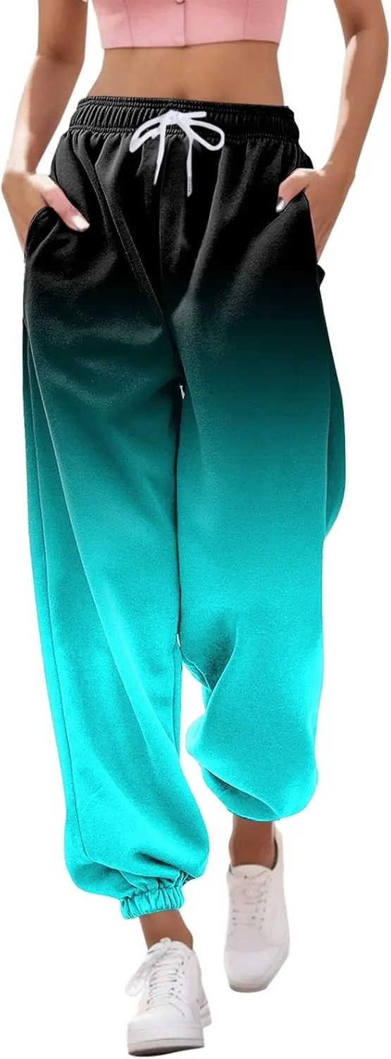 Womens Joggers with Pockets 2024 Pants Workout High Waisted Yoga Pants with Pockets Womens Jogging Leggings Women