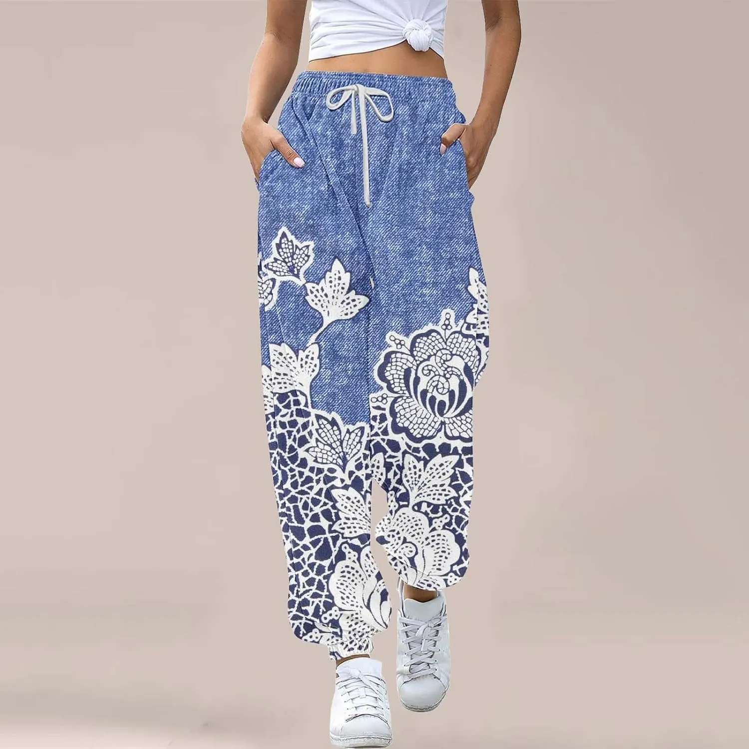 Womens Joggers with Pockets 2024 Pants Workout High Waisted Yoga Pants with Pockets Womens Jogging Leggings Women