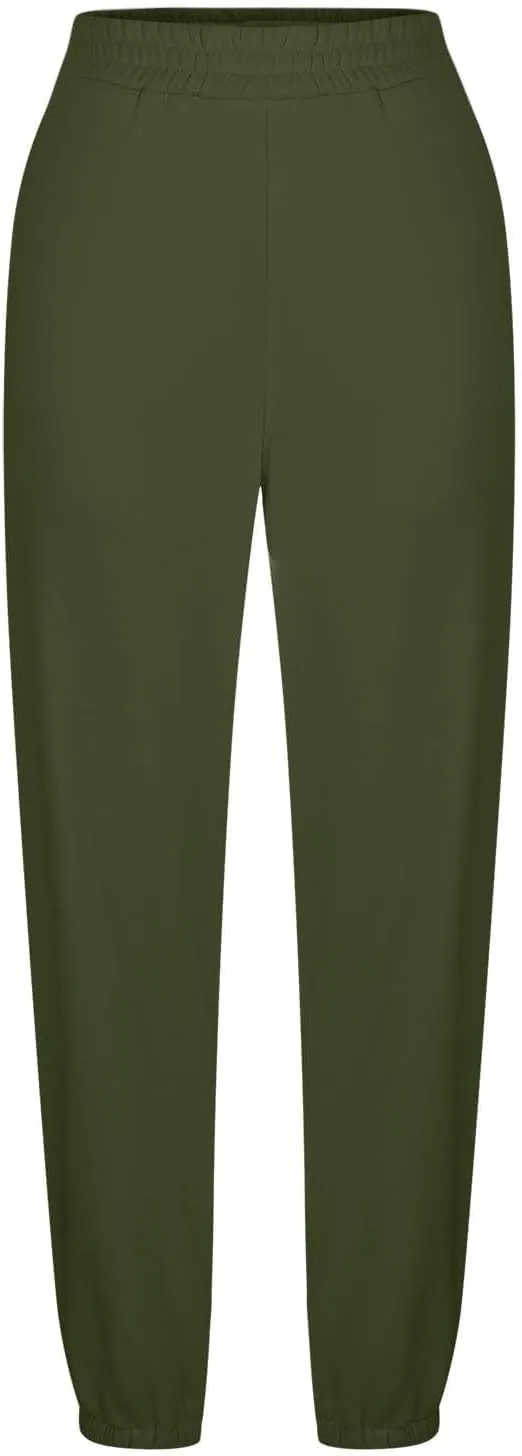 Womens Joggers with Pockets Loose High Waisted Sweatpants Workout Lounge Pull On Pants Fleece Joggers with Pockets