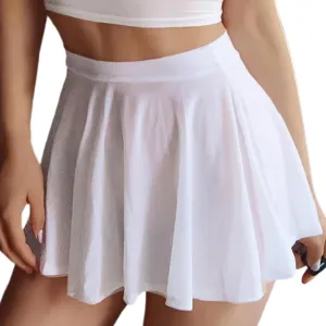 Women's Sexy See Through Sheer Micro Mini Skirt High Waist Party Short Skirt Rave Novelty Clubwear Skirt