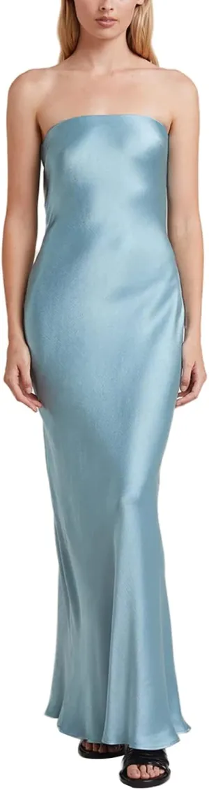 Women's Sexy Spaghetti Strap Hollow Out Maxi Dress Y2K Cutout Backless Slim Fit Long Dress Halter Night Party Dress Clubwear
