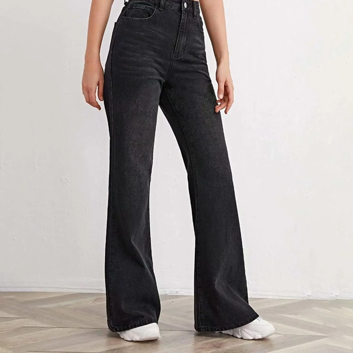 Women's Sweatpant Jeans,Soft High Waisted Sweatpants That Look Like Jeans with Pockets,