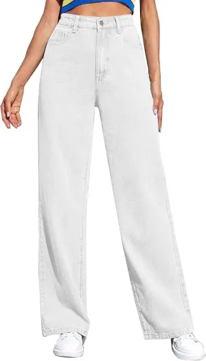 Women's Sweatpant Jeans,Soft High Waisted Sweatpants That Look Like Jeans with Pockets,