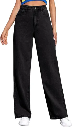Women's Sweatpant Jeans,Soft High Waisted Sweatpants That Look Like Jeans with Pockets,