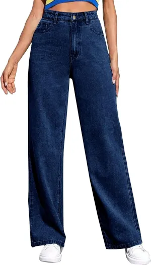 Women's Sweatpant Jeans,Soft High Waisted Sweatpants That Look Like Jeans with Pockets,