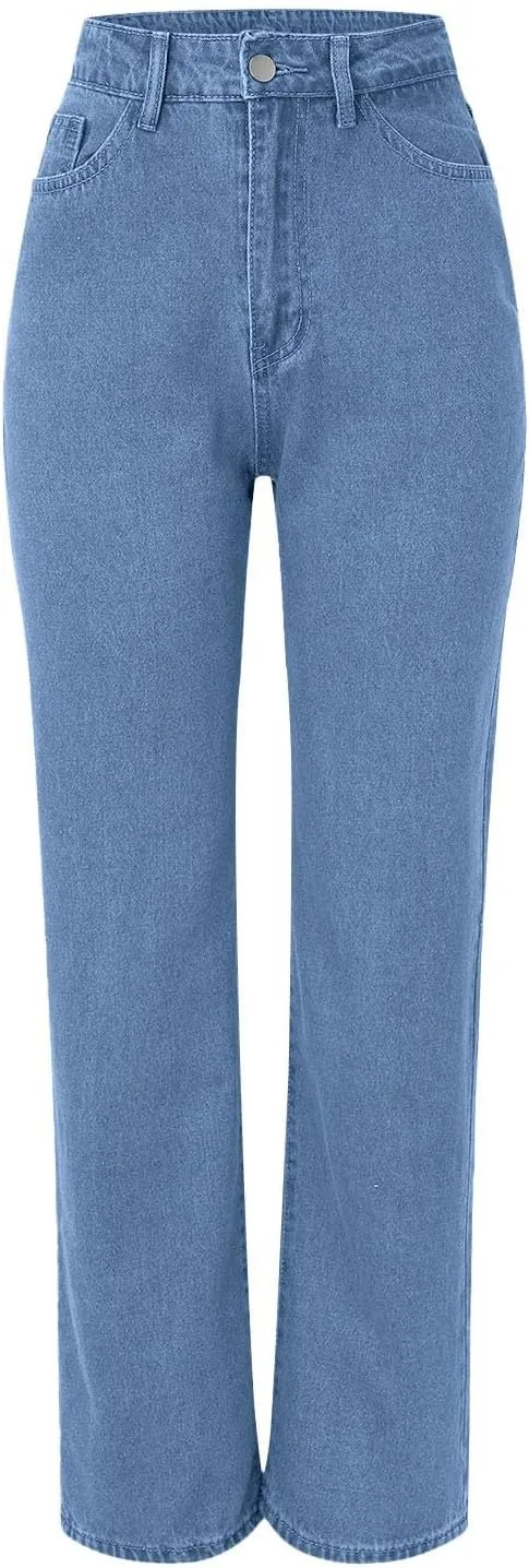 Women's Sweatpant Jeans,Soft High Waisted Sweatpants That Look Like Jeans with Pockets,
