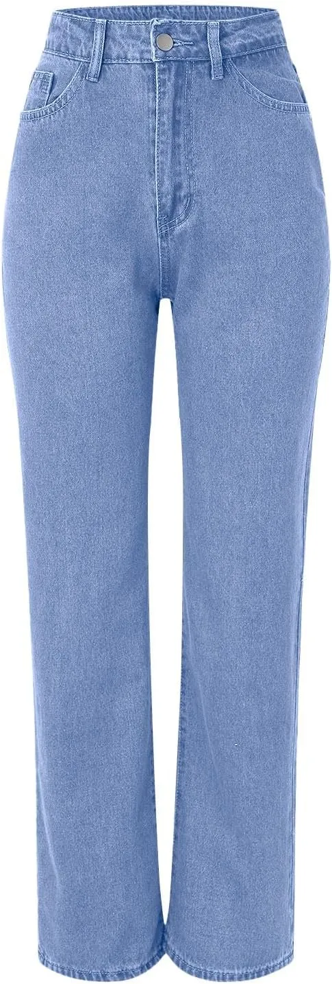 Women's Sweatpant Jeans,Soft High Waisted Sweatpants That Look Like Jeans with Pockets,