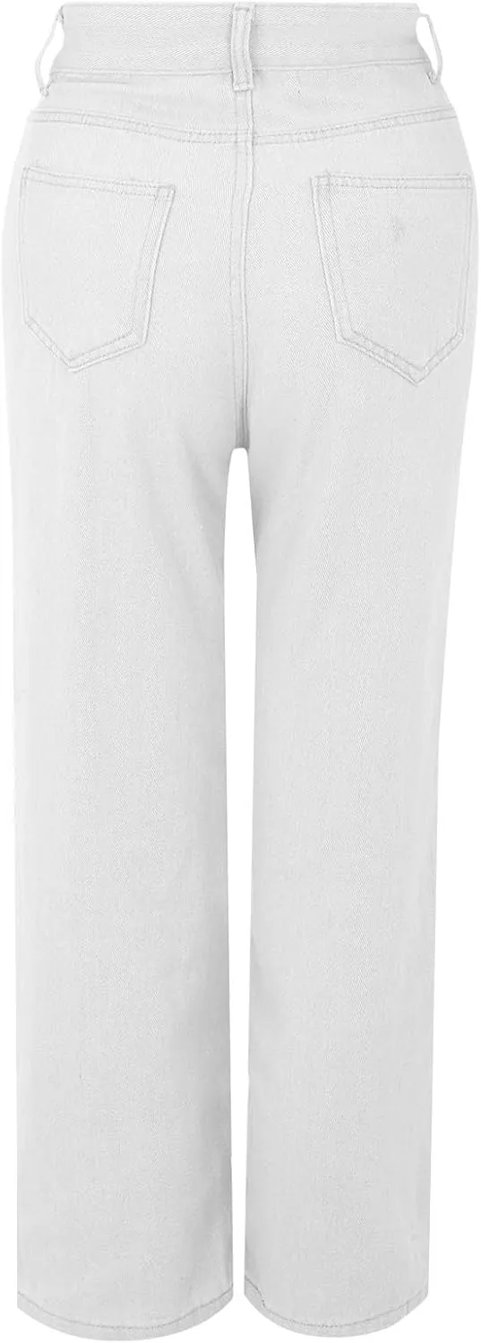 Women's Sweatpant Jeans,Soft High Waisted Sweatpants That Look Like Jeans with Pockets,