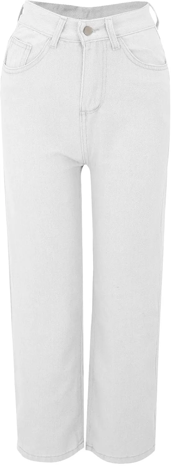 Women's Sweatpant Jeans,Soft High Waisted Sweatpants That Look Like Jeans with Pockets,