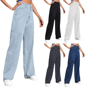 Women's Sweatpant Jeans,Soft High Waisted Sweatpants That Look Like Jeans with Pockets,