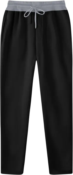 Womens Sweatpants 2024 Fleece Lined Pants Drawstring Wide Leg Pants with Pockets