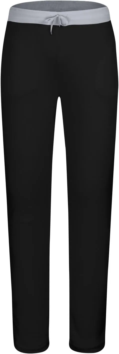 Womens Sweatpants 2024 Fleece Lined Pants Drawstring Wide Leg Pants with Pockets
