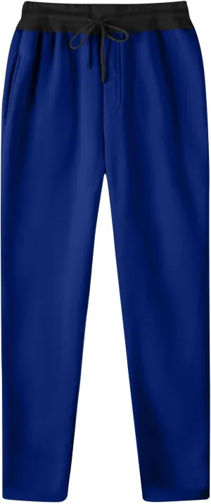 Womens Sweatpants 2024 Fleece Lined Pants Drawstring Wide Leg Pants with Pockets
