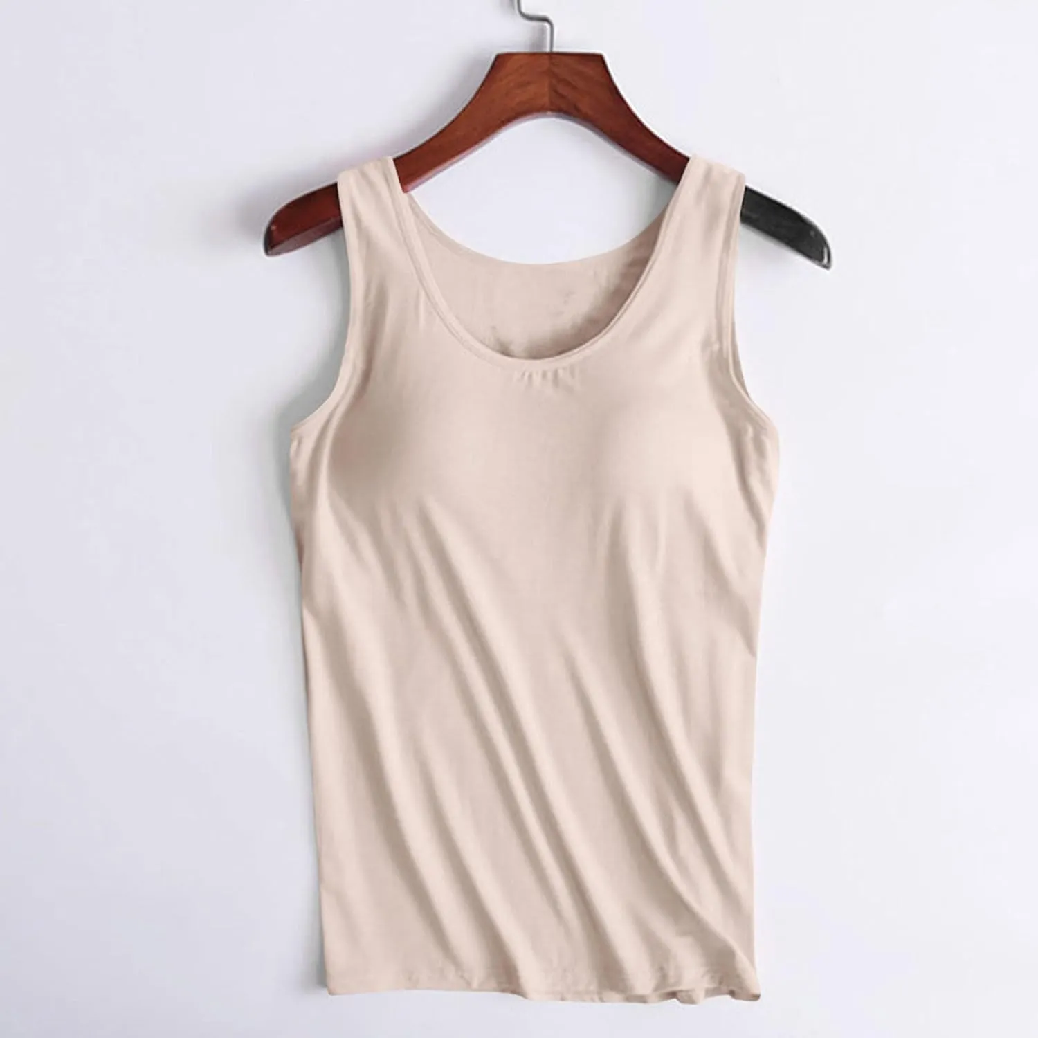 Womens Tank Tops with Built in Bra Workout Gym Padded Sports Bras Casual Summer Regular-Fit Stretch Yoga Shirts 2025