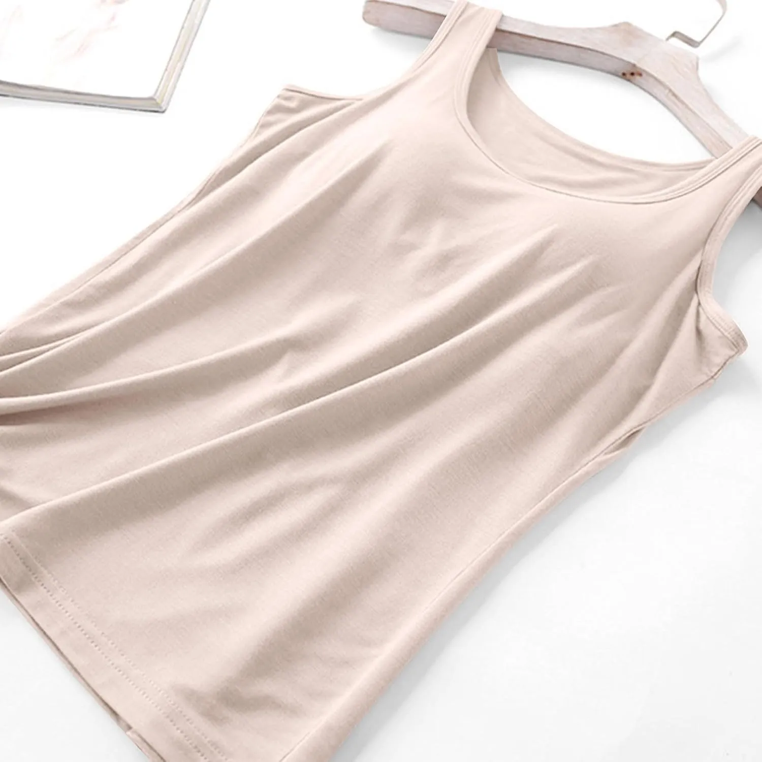 Womens Tank Tops with Built in Bra Workout Gym Padded Sports Bras Casual Summer Regular-Fit Stretch Yoga Shirts 2025