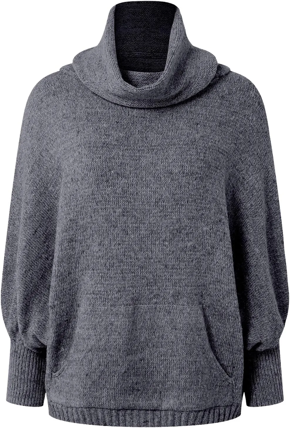 Women's Turtleneck Oversized Batwing Sweaters Casual Soft Knit Trendy Pullover Tops Winter Dresses 2024 Fall