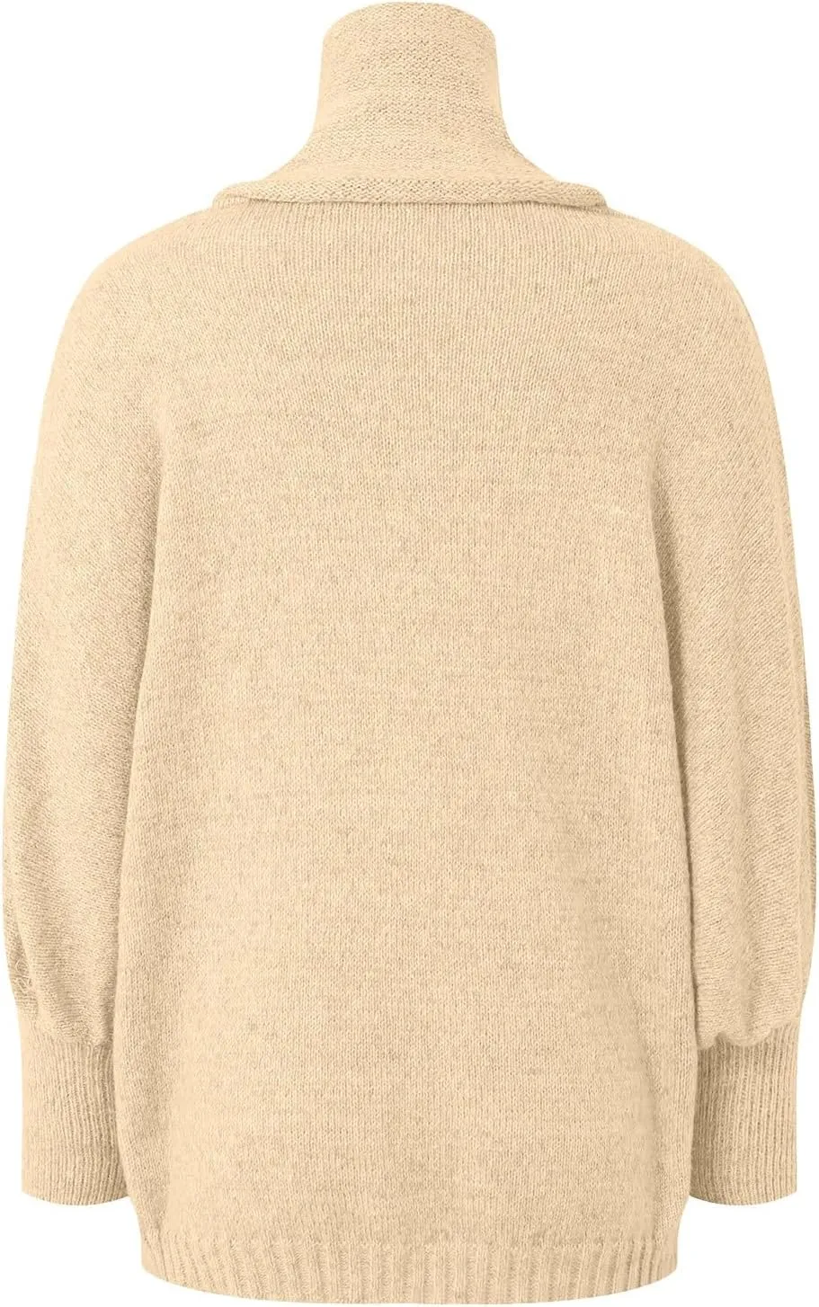 Women's Turtleneck Oversized Batwing Sweaters Casual Soft Knit Trendy Pullover Tops Winter Dresses 2024 Fall