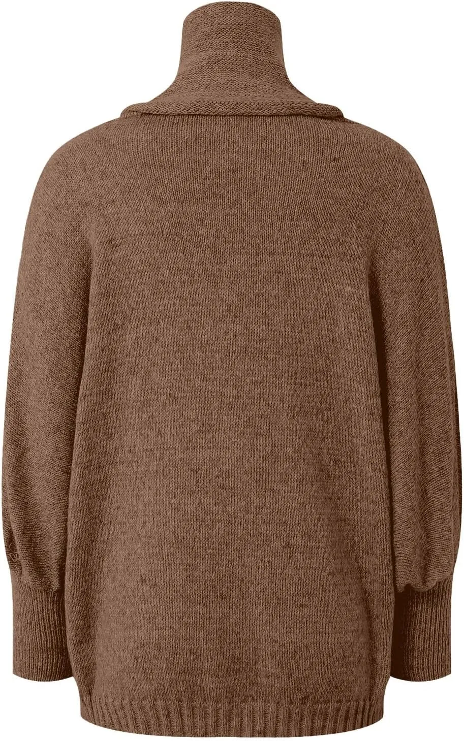 Women's Turtleneck Oversized Batwing Sweaters Casual Soft Knit Trendy Pullover Tops Winter Dresses 2024 Fall