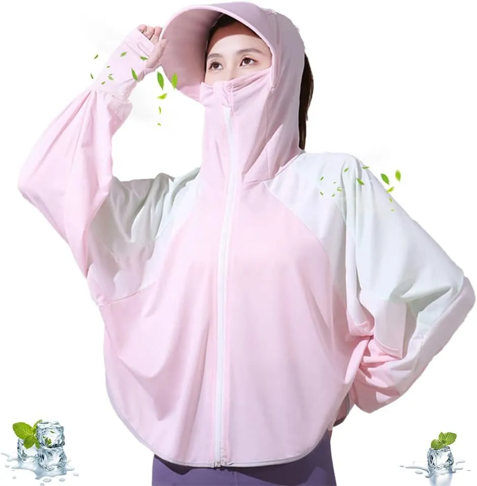 Women's UPF 50  Sun Protection Hoodie Jacket Lightweight Long Sleeve Sun Shirt Hiking Outdoor Sports Cool Touch