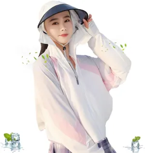 Women's UPF 50  Sun Protection Hoodie Jacket Lightweight Long Sleeve Sun Shirt Hiking Outdoor Sports Cool Touch