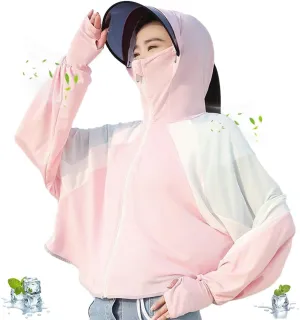 Women's UPF 50  Sun Protection Hoodie Jacket Lightweight Long Sleeve Sun Shirt Hiking Outdoor Sports Cool Touch