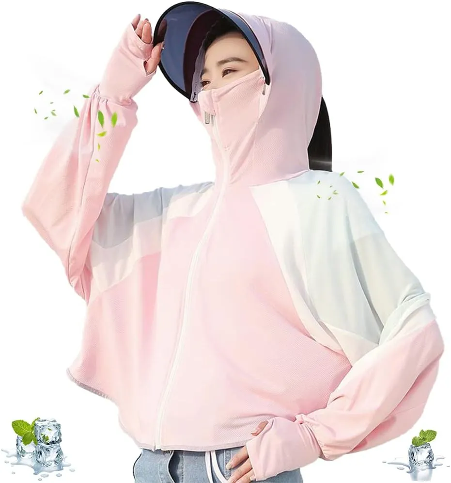 Women's UPF 50  Sun Protection Hoodie Jacket Lightweight Long Sleeve Sun Shirt Hiking Outdoor Sports Cool Touch