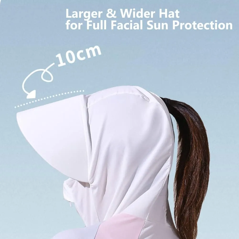 Women's UPF 50  Sun Protection Hoodie Jacket Lightweight Long Sleeve Sun Shirt Hiking Outdoor Sports Cool Touch